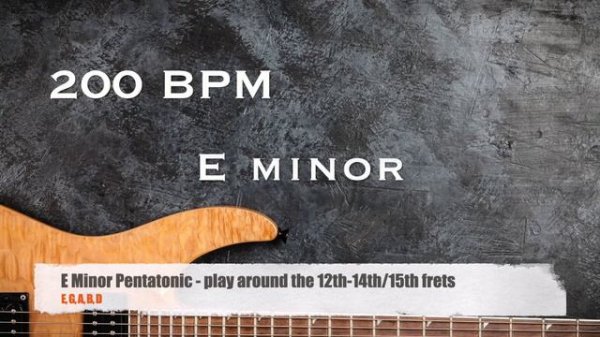 Thrash Metal E Minor 200 bpm Guitar Backing Track