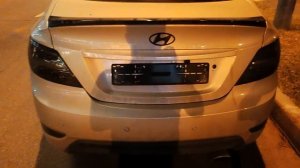 Открытие багажника Hyundai Solaris кнопкой имея только штатный имобилайзер (обзор работы)