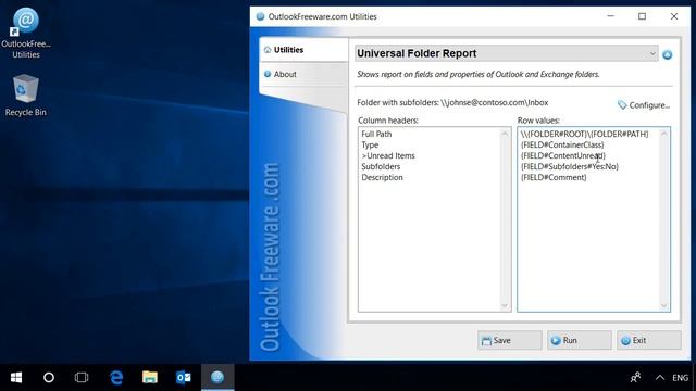Universal Outlook Folder Report смотреть онлайн