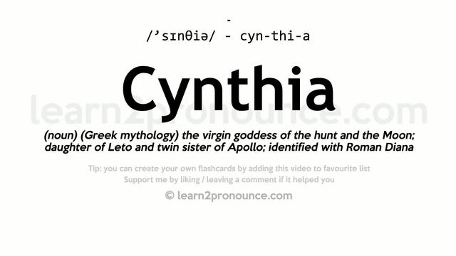 Pronunciation of Cynthia | Definition of Cynthia смотреть онлайн