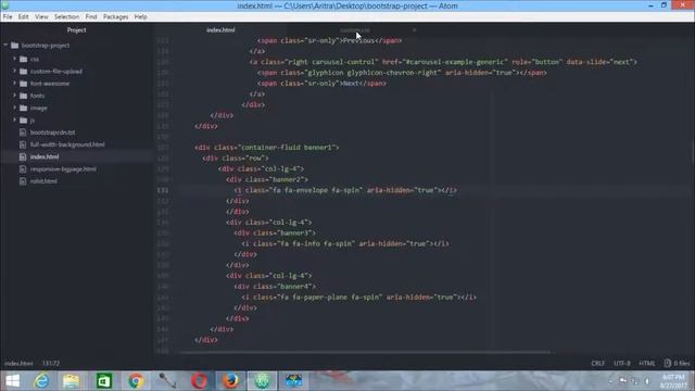 How to use Font Awesome in Bootstrap Responsive Grid Tutorial смотреть онлайн