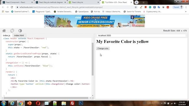 Part-7 (Life cycle Hook in Class component in react ) React Tutorial In Hindi смотреть онлайн