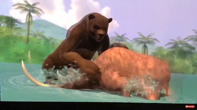 Woolly Rhino Vs Arctodus Simus