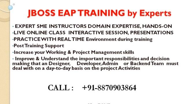 JBOSS EAP Online Training смотреть онлайн