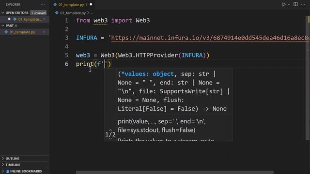 Web3 Hacking in Python - 0x02 Web3 Smart Contract Connection Template Creation смотреть онлайн