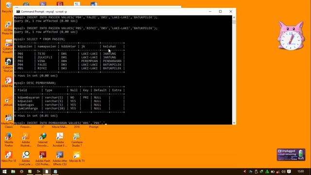 TUTORIAL CARA MEMBUAT DATABASE MENGGUNAKAN COMMAND PROMPT (CREATE, UPDATE, DELETE, INNER JOIN) смотреть онлайн