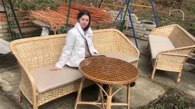 Диванчик плетёный "Дачный " 220 см смотреть онлайн