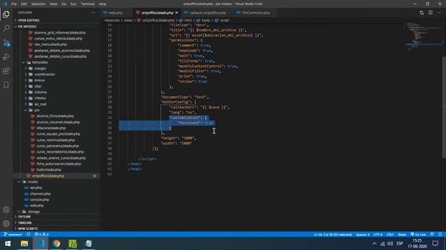 ONLYOFFICE editor de archivos DOCX en LARAVEL смотреть онлайн