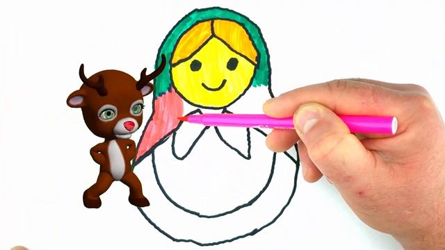 Bolalar uchun Matryoshka chizish | Draw Matryoshka For Kids | Рисуем Матрешку Для Детей | Bingo Son смотреть онлайн