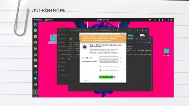 Setup eclipse for java programming in Linux | code101s смотреть онлайн