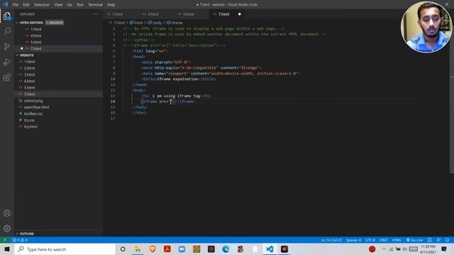 #7 Iframe tag in HTML | Web Development course смотреть онлайн