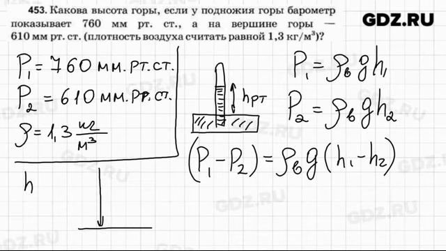 № 453 - Физика 7-9 класс Пёрышкин сборник задач смотреть онлайн