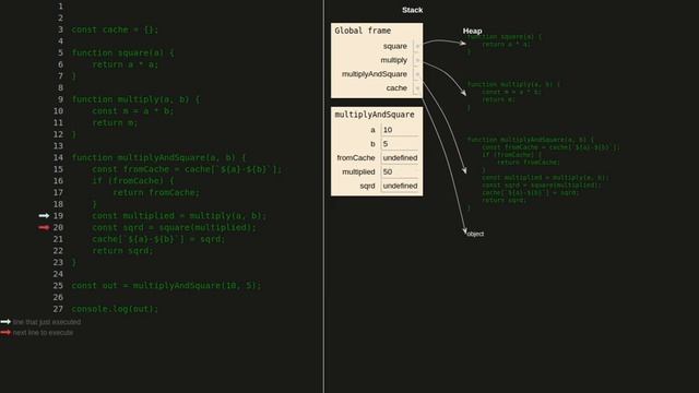 Stack & Heap visualized in JavaScript смотреть онлайн