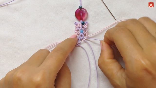 Macrame Bracelet Tutorial - The RED CARUS With A Donut Bead
