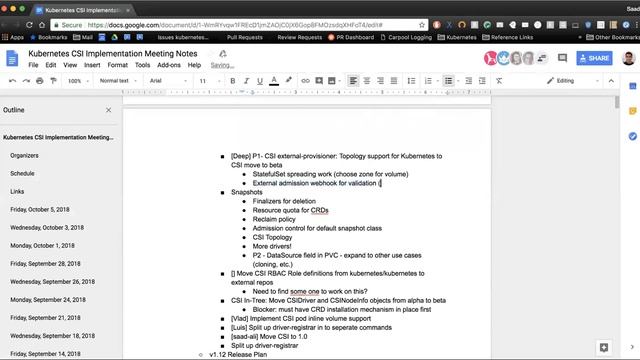 Kubernetes SIG Storage - CSI Implementation Workgroup 20181005 смотреть онлайн