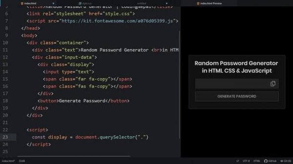 Random Password Generator App in HTML CSS & JavaScript | CodingNepal