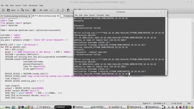 Python learning for Network Engineers | Part 15 | Cisco Configuration backup script to FTP TFTP SCP смотреть онлайн