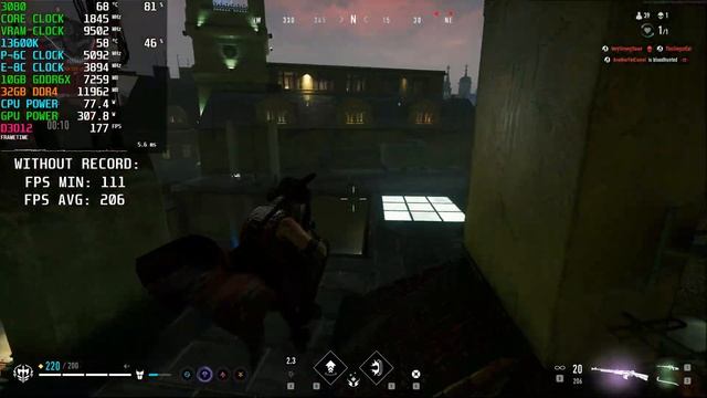 Vampire The Masquerade Bloodhunt RTX 3080 & 13600K 5.1GHz - High - Native 1440P смотреть онлайн