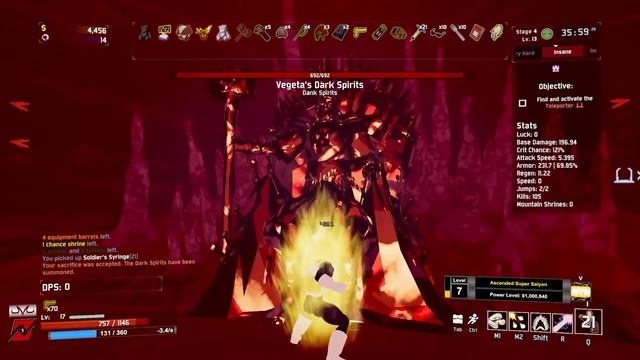 Becoming GOD VEGETA Means 10 MILLION DAMAGE in Risk of Rain 2 смотреть онлайн
