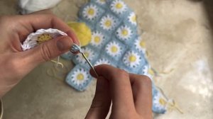 косынка из квадратов крючком | простой МК | tutorial | crochet scarf