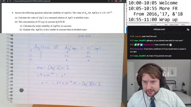 AP Chemistry, 5/4/2020, Additional Free Response Practice смотреть онлайн