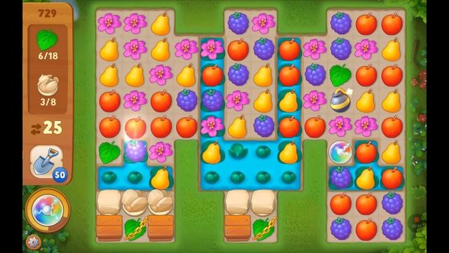 Gardenscapes - New Acres - level 729 смотреть онлайн