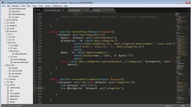 Developing the functionality of searching advertisements based on city and product category Part-21 смотреть онлайн