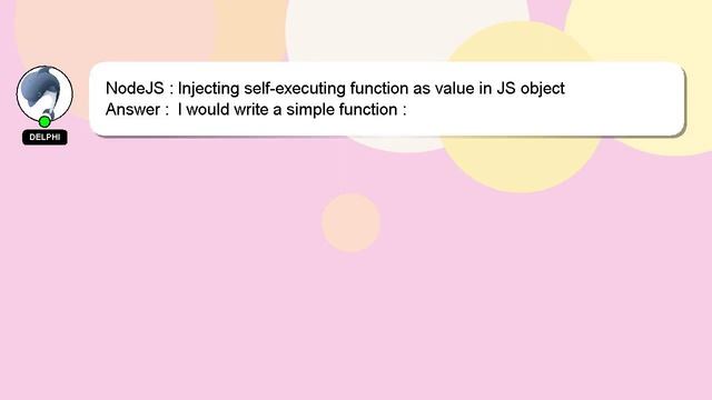NodeJS : Injecting self-executing function as value in JS object смотреть онлайн