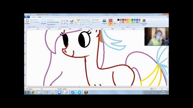 я рисую поняшку долго но красиво ^_^ смотреть онлайн