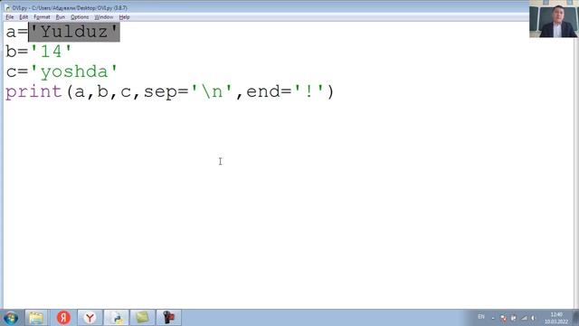 9-sinf. Python. 11-dars. PYTHONDA OPERATOR VA IFODALAR смотреть онлайн