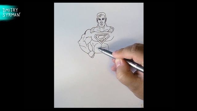 Как нарисовать Супермена, How to draw Superman смотреть онлайн
