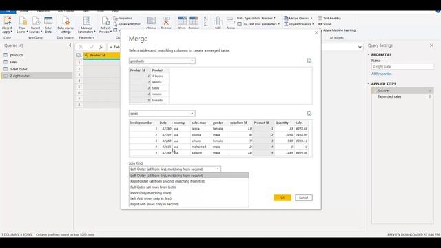 4- full outer join merge in power query смотреть онлайн