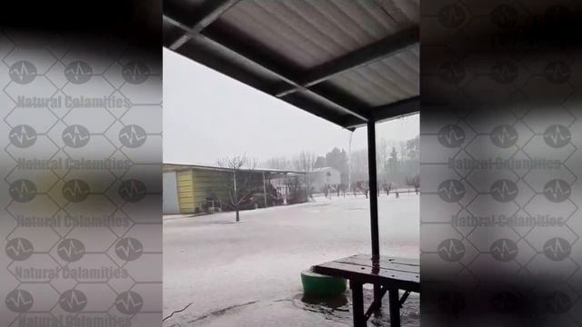 The wrath of nature falls like stones from the sky! Storm and hail in Saladillo, Argentina