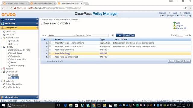User roles on ArubaOS and ClearPass смотреть онлайн