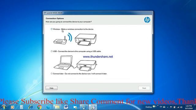 HP LaserJet M101-M102w-M106w install driver and network setup смотреть онлайн