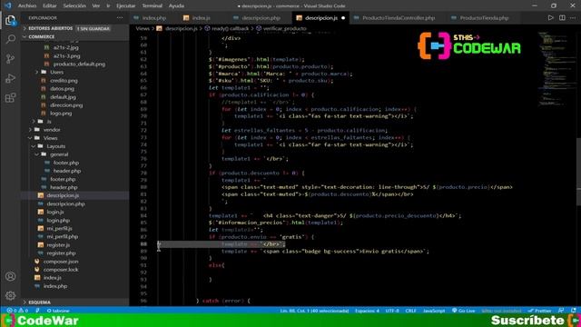 48. Mantenimiento de productos, index, parte 12 - E-commerce con PHP JS MYSQL HTML CSS смотреть онлайн