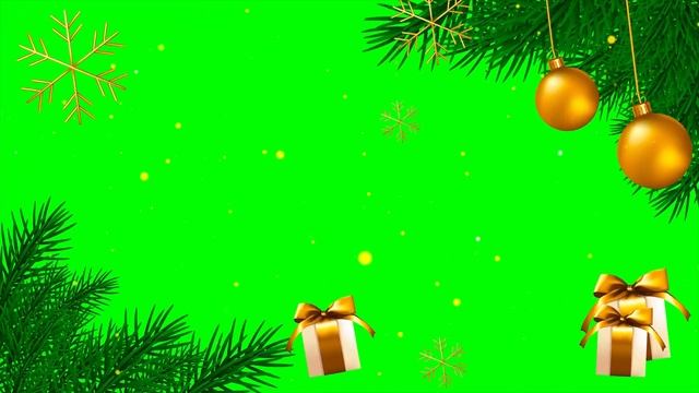 Christmas Frame Background Green Screen Animation |  Christmas Green Screen | 4K UHD