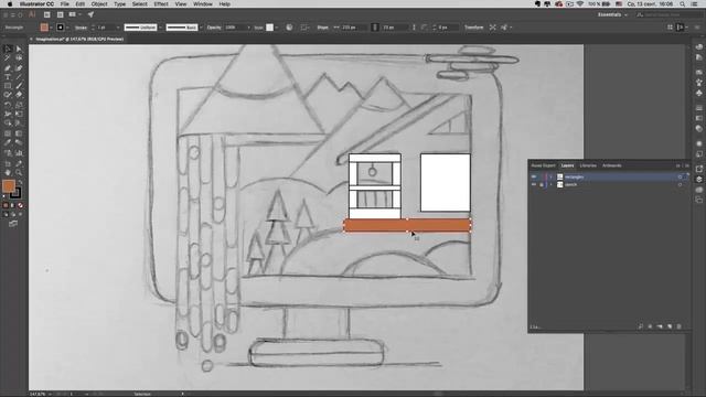 Урок 2. Как создать простые фигуры, обводку и заливку в Illustrator - Illustrator для начинающих смотреть онлайн