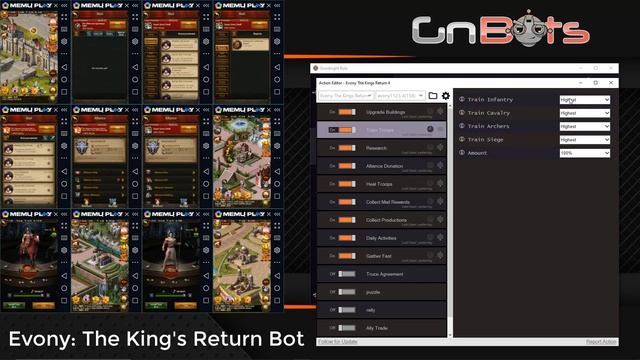 Evony King's Return Bot - Auto Farm Unlimited Accounts with this Evony TKR Bot! смотреть онлайн