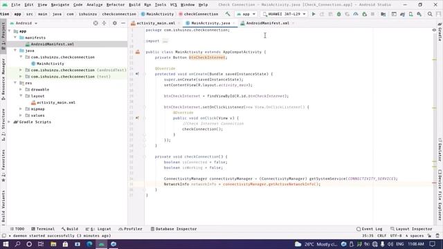 Check Internet Connectivity | Android | Java | Inzi Programmer смотреть онлайн