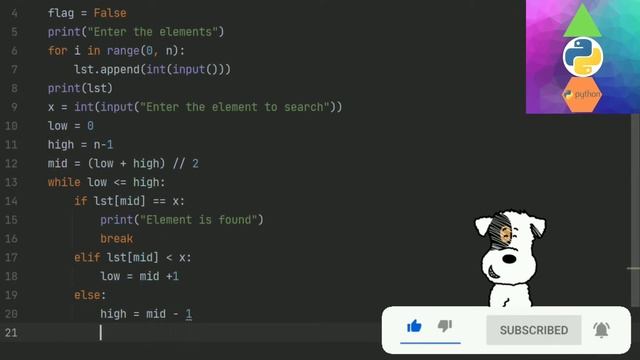 Binary Search || Python tutorial смотреть онлайн