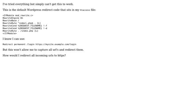 How do I redirect al url request using htaccess when I already have rewrite rules? смотреть онлайн