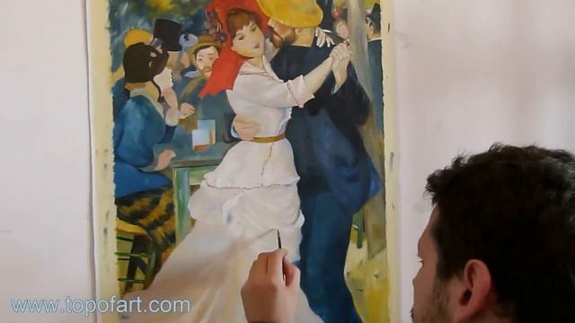 Art Reproduction (Renoir - Dance at Bougival) Hand-Painted Step by Step смотреть онлайн