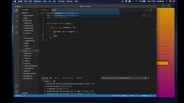 jsx element has no corresponding closing tag, ReactJS-vscode, 100%fixed смотреть онлайн