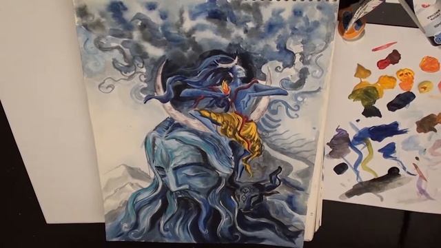 Как нарисовать Шиву часть 2 | Шива танец Тандава | how to draw Lord Shiva смотреть онлайн