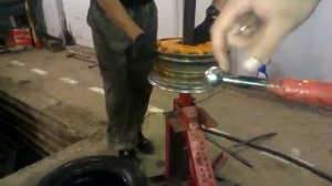 Изготавливаем ручной шиномонтаж ч.2 (испытание)