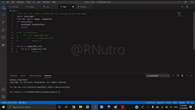 Chrome Dino automation with Python | Part 1 | #RNutro смотреть онлайн