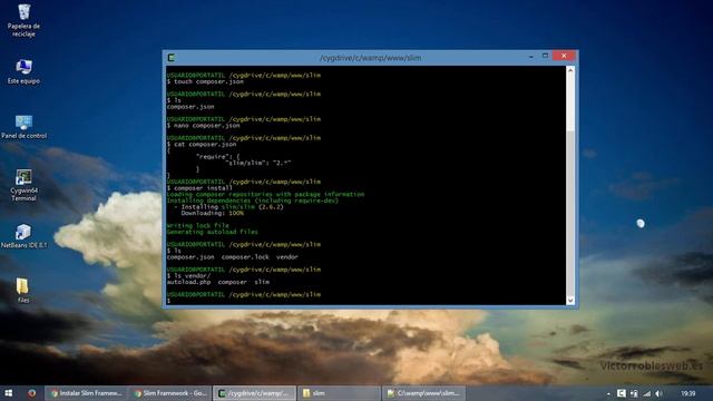 Instalar Slim Framework PHP y hacer un ¡Hola Mundo! смотреть онлайн