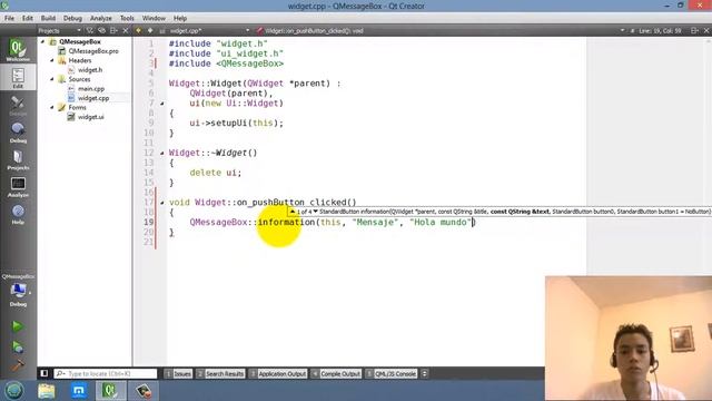 Tutorial Qt Creator - QMessageBox смотреть онлайн