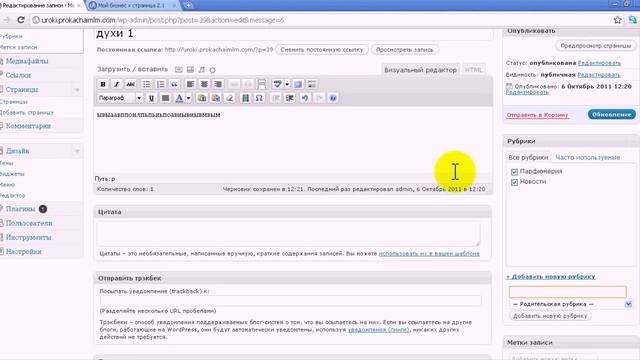 Как создать страницы и записи Wordpress смотреть онлайн